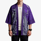 Personalized Fremantle Dockers Kimono Polynesian Tribal Freo Mascot With Hibiscus Floral Art