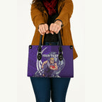 Personalized Fremantle Dockers Leather Bag Polynesian Tribal Freo Mascot With Hibiscus Floral Art