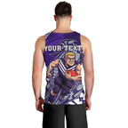 Personalized Fremantle Dockers Men Tank Top Polynesian Tribal Freo Mascot With Hibiscus Floral Art