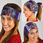Personalized Fremantle Dockers Neck Gaiter Polynesian Tribal Freo Mascot With Hibiscus Floral Art