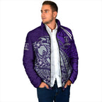 Personalized Fremantle Dockers Padded Jacket Polynesian Tribal Freo Mascot With Hibiscus Floral Art