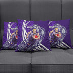 Personalized Fremantle Dockers Pillow Cover Polynesian Tribal Freo Mascot With Hibiscus Floral Art