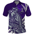Personalized Fremantle Dockers Polo Shirt Polynesian Tribal Freo Mascot With Hibiscus Floral Art