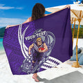 Personalized Fremantle Dockers Sarong Polynesian Tribal Freo Mascot With Hibiscus Floral Art