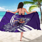 Personalized Fremantle Dockers Sarong Polynesian Tribal Freo Mascot With Hibiscus Floral Art