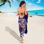 Personalized Fremantle Dockers Sarong Polynesian Tribal Freo Mascot With Hibiscus Floral Art