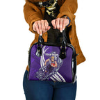 Personalized Fremantle Dockers Shoulder Handbag Polynesian Tribal Freo Mascot With Hibiscus Floral Art
