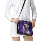 Personalized Fremantle Dockers Shoulder Handbag Polynesian Tribal Freo Mascot With Hibiscus Floral Art