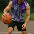 Personalized Fremantle Dockers Sleeveless Hoodie Polynesian Tribal Freo Mascot With Hibiscus Floral Art