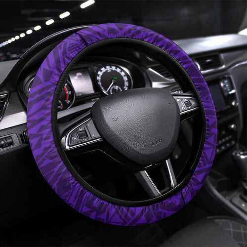 Fremantle Dockers Steering Wheel Cover Polynesian Tribal Freo Mascot With Hibiscus Floral Art