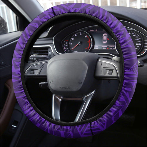 Fremantle Dockers Steering Wheel Cover Polynesian Tribal Freo Mascot With Hibiscus Floral Art