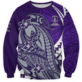 Personalized Fremantle Dockers Sweatshirt Polynesian Tribal Freo Mascot With Hibiscus Floral Art