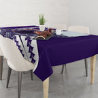 Personalized Fremantle Dockers Tablecloth Polynesian Tribal Freo Mascot With Hibiscus Floral Art