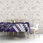 Personalized Fremantle Dockers Tablecloth Polynesian Tribal Freo Mascot With Hibiscus Floral Art