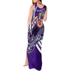 Personalized Fremantle Dockers Tank Maxi Dress Polynesian Tribal Freo Mascot With Hibiscus Floral Art