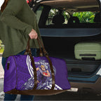Personalized Fremantle Dockers Travel Bag Polynesian Tribal Freo Mascot With Hibiscus Floral Art