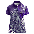 Personalized Fremantle Dockers Women Polo Shirt Polynesian Tribal Freo Mascot With Hibiscus Floral Art