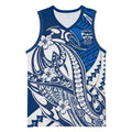 Personalized Geelong Cats Basketball Jersey Polynesian Tribal Cat Mascot With Hibiscus Floral Art