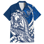 Personalized Geelong Cats Hawaiian Shirt Polynesian Tribal Cat Mascot With Hibiscus Floral Art