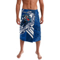 Personalized Geelong Cats Lavalava Polynesian Tribal Cat Mascot With Hibiscus Floral Art