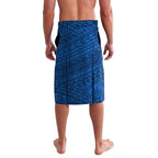 Personalized Geelong Cats Lavalava Polynesian Tribal Cat Mascot With Hibiscus Floral Art