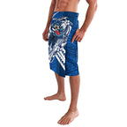 Personalized Geelong Cats Lavalava Polynesian Tribal Cat Mascot With Hibiscus Floral Art