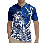 Personalized Geelong Cats Rugby Jersey Polynesian Tribal Cat Mascot With Hibiscus Floral Art