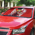 Personalized Gold Coast Suns Auto Sun Shade Polynesian Tribal Sun Mascot With Hibiscus Floral Art