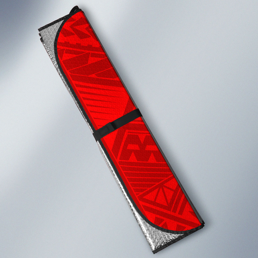 Personalized Gold Coast Suns Auto Sun Shade Polynesian Tribal Sun Mascot With Hibiscus Floral Art