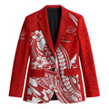 Personalized Gold Coast Suns Blazer Polynesian Tribal Sun Mascot With Hibiscus Floral Art