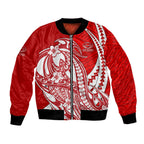 Personalized Gold Coast Suns Bomber Jacket Polynesian Tribal Sun Mascot With Hibiscus Floral Art