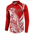 Personalized Gold Coast Suns Button Sweatshirt Polynesian Tribal Sun Mascot With Hibiscus Floral Art