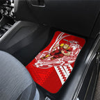 Personalized Gold Coast Suns Car Mats Polynesian Tribal Sun Mascot With Hibiscus Floral Art