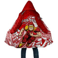 Personalized Gold Coast Suns Cloak Polynesian Tribal Sun Mascot With Hibiscus Floral Art