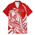 Personalized Gold Coast Suns Hawaiian Shirt Polynesian Tribal Sun Mascot With Hibiscus Floral Art