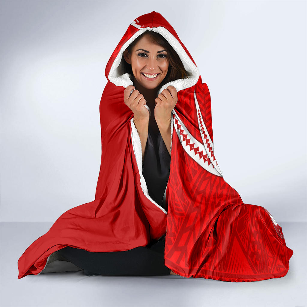 Personalized Gold Coast Suns Hooded Blanket Polynesian Tribal Sun Mascot With Hibiscus Floral Art