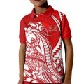 Personalized Gold Coast Suns Kid Polo Shirt Polynesian Tribal Sun Mascot With Hibiscus Floral Art