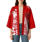 Personalized Gold Coast Suns Kimono Polynesian Tribal Sun Mascot With Hibiscus Floral Art