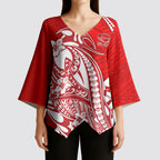 Personalized Gold Coast Suns Kimono Sleeve Blouse Polynesian Tribal Sun Mascot With Hibiscus Floral Art