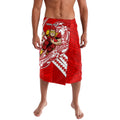 Personalized Gold Coast Suns Lavalava Polynesian Tribal Sun Mascot With Hibiscus Floral Art