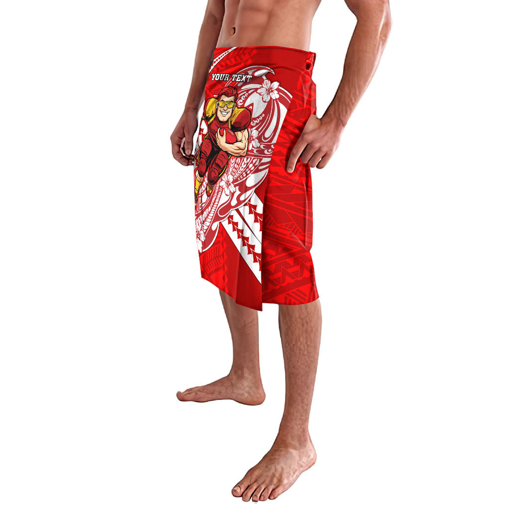 Personalized Gold Coast Suns Lavalava Polynesian Tribal Sun Mascot With Hibiscus Floral Art