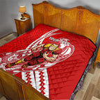 Personalized Gold Coast Suns Quilt Polynesian Tribal Sun Mascot With Hibiscus Floral Art