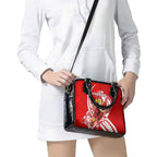 Personalized Gold Coast Suns Shoulder Handbag Polynesian Tribal Sun Mascot With Hibiscus Floral Art