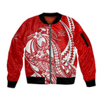 Personalized Gold Coast Suns Sleeve Zip Bomber Jacket Polynesian Tribal Sun Mascot With Hibiscus Floral Art
