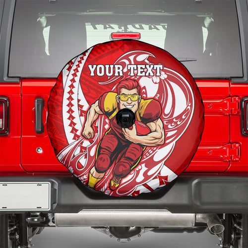 Personalized Gold Coast Suns Spare Tire Cover Polynesian Tribal Sun Mascot With Hibiscus Floral Art