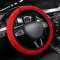 Gold Coast Suns Steering Wheel Cover Polynesian Tribal Sun Mascot With Hibiscus Floral Art