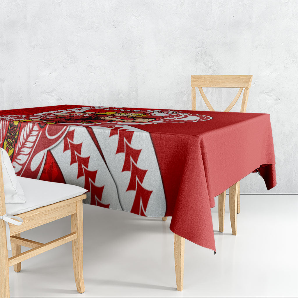 Personalized Gold Coast Suns Tablecloth Polynesian Tribal Sun Mascot With Hibiscus Floral Art