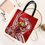Personalized Gold Coast Suns Tote Bag Polynesian Tribal Sun Mascot With Hibiscus Floral Art
