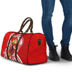 Personalized Gold Coast Suns Travel Bag Polynesian Tribal Sun Mascot With Hibiscus Floral Art