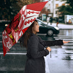 Personalized Gold Coast Suns Umbrella Polynesian Tribal Sun Mascot With Hibiscus Floral Art